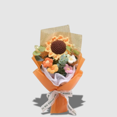 Bouquet Floral Crocheté