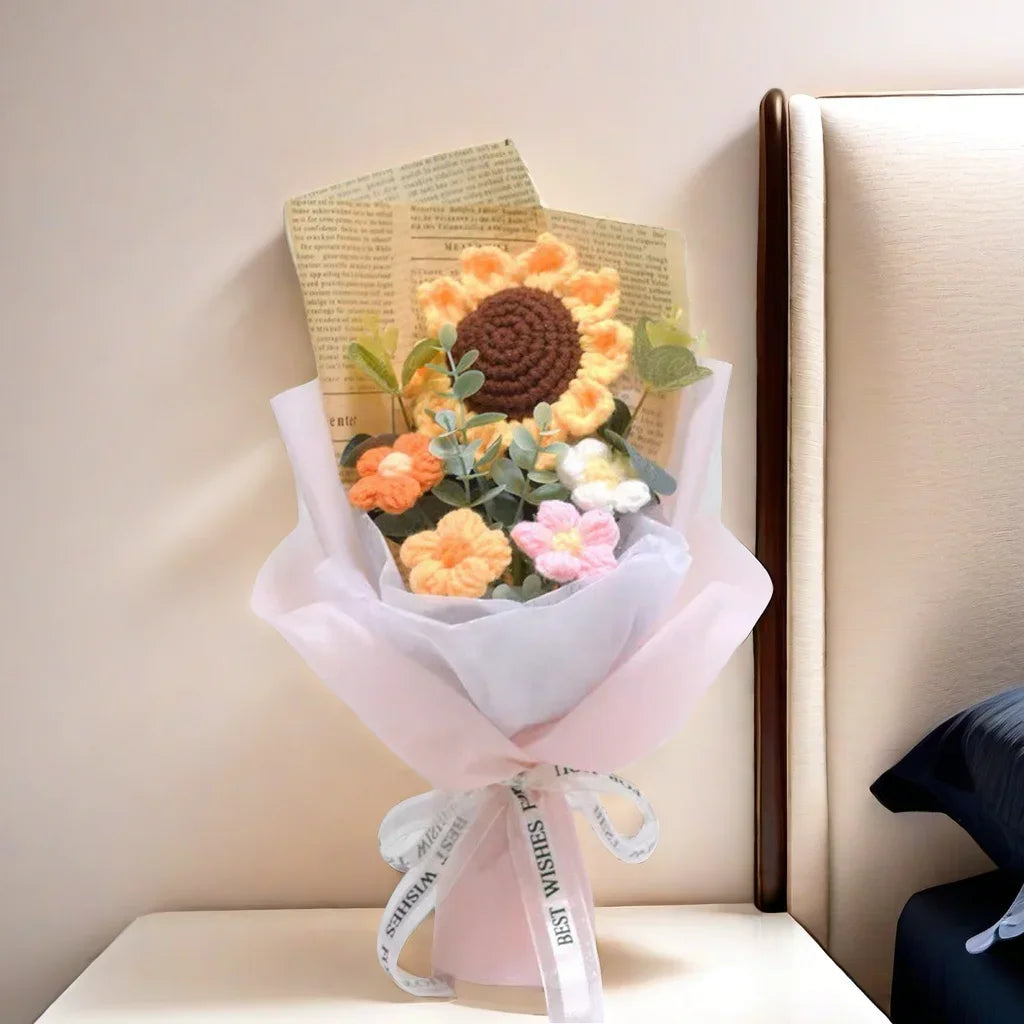 Bouquet Floral Crocheté