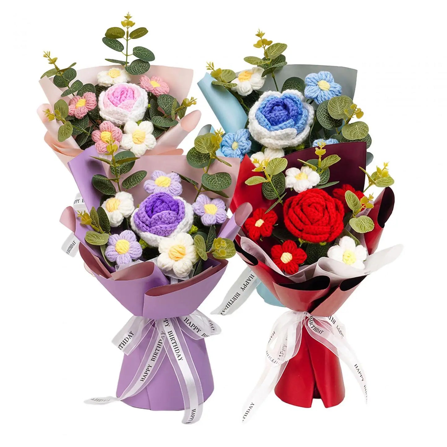 Bouquet de Roses en Crochet