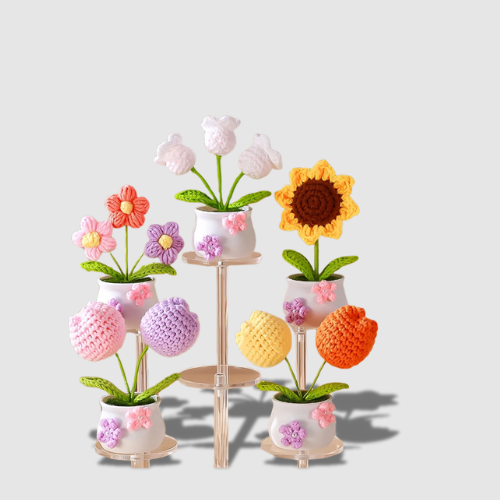 Fleurs crochetées & Vases décoratifs