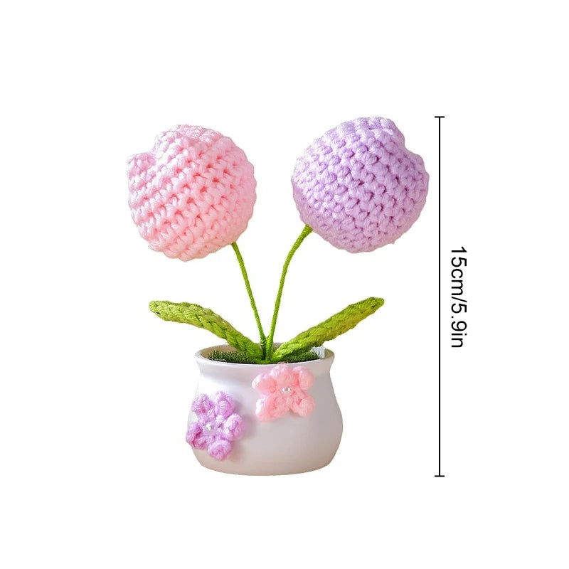 Fleurs crochetées & Vases décoratifs